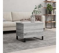 WEMYUFURN Mesa de centro gris Sonoma 60 x 44,5 x 45 cm de madera, mesa de centro, mesa de salón, mesa auxiliar, para salón y oficina, centro de atención para tu hogar