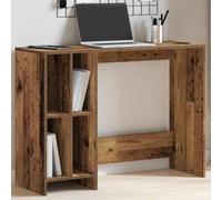 WEMYUFURN Mesa de ordenador de madera con aspecto de madera envejecida, 102,5 x 35 x 75 cm, compartimentos abiertos para un amplio espacio de almacenamiento, fácil de limpiar, superficie lisa, ideal