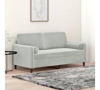 WEMYUFURN Moderno sofá de 2 plazas con funda de terciopelo y cojines decorativos, fundas extraíbles, estructura de metal resistente y acolchado cómodo para relajarse y ver la televisión