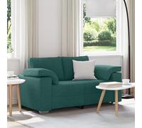 WEMYUFURN Sillón moderno verde oscuro con diseño minimalista y suave funda de poliéster, cómodo asiento para dos personas, duradero y resistente a las manchas, ideal