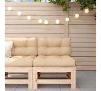 WEMYUFURN Sofá central de jardín de madera maciza de pino, sofá modular de jardín de pino macizo con diseño de lamas, respaldo para una experiencia de asiento cómoda, flexible y combinable para