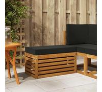 WEMYUFURN Sofá modular esquinero de madera maciza de acacia para balcón y terraza, diseño moderno con líneas limpias, arreglo flexible para fiestas en el jardín o lecciones de lectura