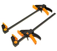 WEN CLR122 12 abrazaderas y esparcidores de barra de acero resistente con garganta de 2.3 pulgadas, paquete de dos