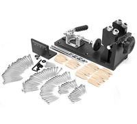 WEN WA1527 Kit de plantilla de agujero de bolsillo de metal con base en L, broca de paso y tornillos autorroscantes