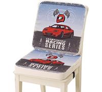 WENAUANG Alzador Silla para Niños Comer, Elevador Coche Niño, Portátil, Fácil de Limpiar, Funcionalidad Adicional Cojín del Asiento Elevador (Máquina de carreras)