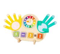 WENAUANG Juguetes de Madera para Aprender a Contar, Tablero de Doble Cara para Contar con los Dedos, Juguetes Montessori para Niños 3 4 5 6 Años, Juguetes Montessori Educativos para Niños