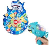 WENAUANG Tiburón Tablero de Dardos, 44 cm Tiburón Dartscheibe Schießspielzeuga, 12 Bolas Adhesivas, Juegos de Fiesta para Interiores y Exteriores, Juego De Lanzamiento