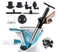 Wenbones Desatascador WC Desatascador a Presion, Desatascador Tuberias Manual de Vacío de Alta Succión, Desatascador de Desagüe con Potente aire a Presión para Inodoro, Lavabo, Bañera (Negro)