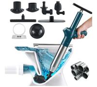 Wenbones Desatascador WC Desatascador a Presion, Desatascador Tuberias Manual de Vacío de Alta Succión, Desatascador de Desagüe con Potente aire a Presión para Inodoro, Lavabo, Bañera (azul)