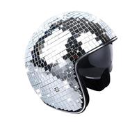 Wenbones Sombrero de Discoteca Retráctil con Techo de Cristal, Bola de Espejo para Mujer y Hombre, DJ, Fiesta, Boda, Escenario, Bar, Decoración de Fiesta