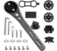 Wenbones Soporte para Computadora de Ciclismo Integrado para Bicicleta Carretera, Ajustable para Garmin Wahoo, Bryton (Fibra de Carbono)