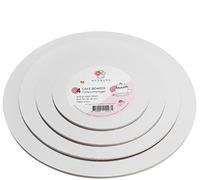 Wenburg Premium Base para Tartas Redonda | Bases para Tartas | 3mm, Color Dorado y Plateado | Se puede Utilizar en Ambos Lados | Base de Tarta de Carton | Tabla para Tartas | Juego de 4