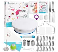 Wenburg Set de Accesorios para Tartas | Kit de Reposteria y Pasteleria con Versátiles Accesorios de Repostería y Plato Giratorio para Tartas Profesional (Delight)