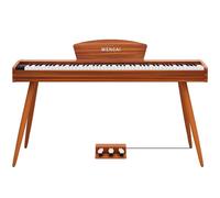 WENCAI 88 teclas totalmente ponderadas teclado de piano eléctrico de acción de tamaño completo Pianos digitales para principiantes adultos, piano vertical de madera con soporte de partitura, triple