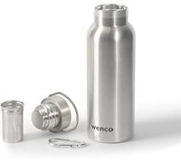 wenco Botella de acero inoxidable, 0,5 l/500 ml, aislada y antigoteo, para bebidas frías y calientes, también se puede utilizar como termo, con colador de té, apta para lavavajillas, sin BPA, color