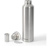 wenco Botella de acero inoxidable de 1 litro/1000 ml, aislada y antigoteo, para bebidas frías y calientes, también se puede utilizar como termo, con colador de té, apta para lavavajillas, sin BPA,