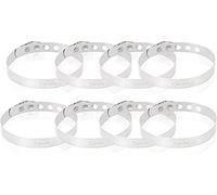 wenco Juego de 8 anillos de acero inoxidable de alta calidad, tamaño ajustable de 4,5 a 5,5 cm, apto para lavavajillas, color plateado y negro