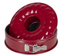 wenco Molde desmontable de 26 cm, con base plana y tubular, 2 estantes, redondo, antigoteo, antiadherente, color rojo