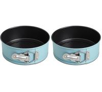 Wenco Premium - Molde de acero al carbono, redondo, diámetro de 18 cm, antiadherente, color verde menta (versión 2022) (Paquete de 2)