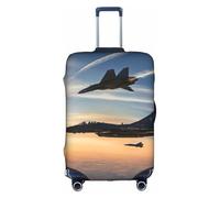 WenDang Aircraft Fighter Jets - Funda protectora elástica para maleta, mejora la protección, se adapta a viajeros unisex, White, L