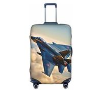 WenDang Aircraft Fighter Jets - Funda protectora elástica para maleta, mejora la protección, se adapta a viajeros unisex, White, XL