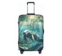 WenDang Crazy Save Manatee - Funda protectora elástica para maleta, mejora la protección, se adapta a viajeros unisex, White, M