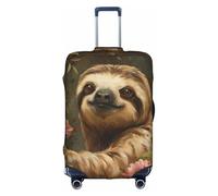 WenDang Funda protectora elástica para maleta, con estampado de perezoso, mejora la protección, se adapta a viajeros unisex, White, M