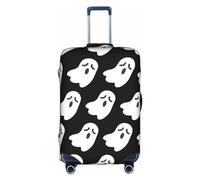 WenDang Funda protectora elástica para maleta, diseño de fantasmas blancos con estampado de Halloween, mejora la protección, se adapta a viajeros unisex, White, L