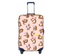 WenDang Funda protectora elástica para maleta, diseño de perezoso, color rojo, mejora la protección, se adapta a viajeros unisex, White, S