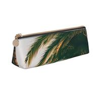 WenDang Los Angeles Palm Trees - Bolsa de almacenamiento triangular de cuero para artículos de papelería y almacenamiento de artículos de papelería de vacaciones son artículos esenciales de viaje,