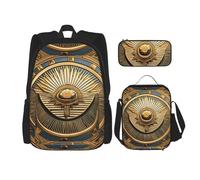 WenDang Palm Tree Rocky Shore - Juego de bolsa de hombro doble con bolsa de almuerzo y estuche para lápices, apto para compras, deportes al aire libre