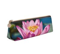 WenDang Spirit of The Lotus - Bolsa de almacenamiento de piel triangular y almacenamiento de artículos de papelería de vacaciones son artículos esenciales de viaje, White, Talla única, Neceser de