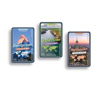 Wendels Kartenspiele Juego de 3 piezas: montañas, ríos y ciudades triunfo, juego educativo y regalo a partir de 8 años