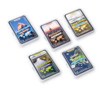 Wendels Kartenspiele Juego de 5 juegos de cartas de montaña ríos, ciudades y países de la trompa, pequeños regalos para niños y familia