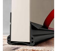 Wendict 93cm Burlete para Puertas, Sello de Puerta Autoadhesivo para Ahorro de energía, se Puede Cortar libremente, burlete para Puertas como Aislamiento acústico, Fácil de Instalar(Negro)