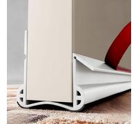 Wendict 93cm Burlete para Puertas, Sello de Puerta Autoadhesivo para Ahorro de energía, se Puede Cortar libremente, burlete para Puertas como Aislamiento acústico, Fácil de Instalar(Blanco)