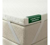 WENDRE Topper Colchón 140x190 - 7 cm Viscoelástico - Confort Luxury Plus - Alivio de Presión - con Elásticos de Sujeción - Funda Lavable - Certificado Oeko-Tex - Fabricado en Europa