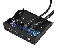 Wendry Panel Frontal de Disquete, Floppy Front Panel Plug and Play, Floppy Front Panel 3.5 Inch, Panel Frontal Multifuncional con 2 Interfaces USB 2.0, Panel Frontal de 3.5 Pulgadas