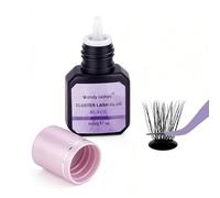WENDY LEASHES Pegamento de Pestañas Eyelash Glue 5ml | secado rápido, impermeable, extensión de racimo, pegamento de pestañas negro para principiantes