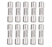 Wengart 10 fusibles cilíndricos CA RT18-32 (RO15), 10 unidades, 10 x 38 mm, CA500V, 5A 120 kA, fuerte capacidad de conmutación, puede proteger el circuito de forma fiable