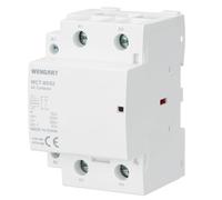 Wengart AC Schütz WCT-80, 2NC AC24V Bobina 80A, contactor duradero de 2 polos, ideal para control de HVAC y luz, carril DIN