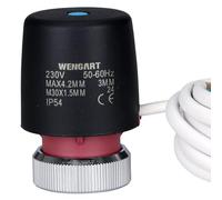Wengart Actuador de calefacción de suelo WG905, normalmente cerrado AC230 V 2 W M30 x 1,5, 2 cables, adecuado para sistemas HVAC y sistemas de agua caliente