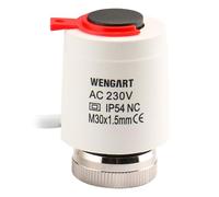 Wengart Actuador térmico de enchufe WG20, normalmente cerrado CA 230V,M30*1.5 apto para casi todos los colectores de circuito de calefacción comunes