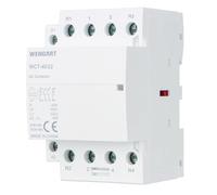 Wengart Contactor de CA ecológico WCT-40, 2NO2NC AC230V 40A 50/60Hz, disfruta de un diseño silencioso, ahorro de energía, duradero, compacto con funciones adicionales para uso doméstico, color blanco