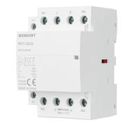 Wengart Contactor Modular 32A 2NO2NC AC24V Carril DIN 54mm Bobina WCT-32 | Interruptor auxiliar de potencia para conmutar automatismos de baja tension y grupos de carga secundarios.