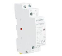 Wengart Contactor Silencioso 25A, 2 Polos Normalmente Cerrados (2NC), Bobina 230V AC (CA), Ancho Ultra Compacto 18mm (1 Módulo DIN), Serie Silent para Domótica, Gestión de Excedentes y Seguridad