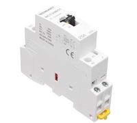 Wengart Contactor Silencioso 25A con Mando Manual, 230V AC, 2 Polos (1NO + 1NC), Ancho 18mm (1 Módulo DIN), Interruptor de 3 Posiciones (Auto/ON/OFF) para Piscinas, Riego y Mantenimiento, WCT-25M