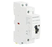 Wengart Contactor Silencioso WCT-25M (25A), AC230V 2NO, Con Interruptor De Control Manual (Auto/Man), Dispositivo De Maniobra Para Carril DIN, Ideal Para Mantenimiento Y Pruebas De Circuito