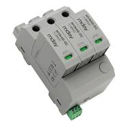 Wengart DC Atenuador 1500V 3P Tipo 2 SPD fotovoltaico derivador 20-40kA con contacto de señal remoto TÜV, hasta ≤ 5.2kV Protección contra rayos para industriales