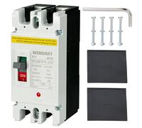 Wengart Disyuntor de Caja Moldeada MCCB 180A, DC 500V 2P, Interruptor Automático Magnetotérmico para Sistemas Solares, Baterías de Litio e Inversores, Alta Capacidad de Corte, Serie WGM1PV-250